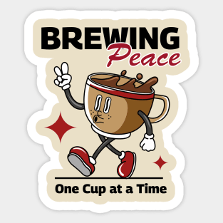 Brewing Peace Sticker